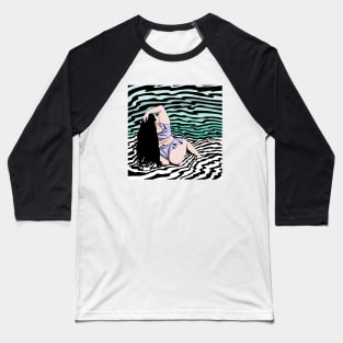 Lounging on the Beach Being Fabulous Baseball T-Shirt